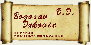 Bogosav Daković vizit kartica